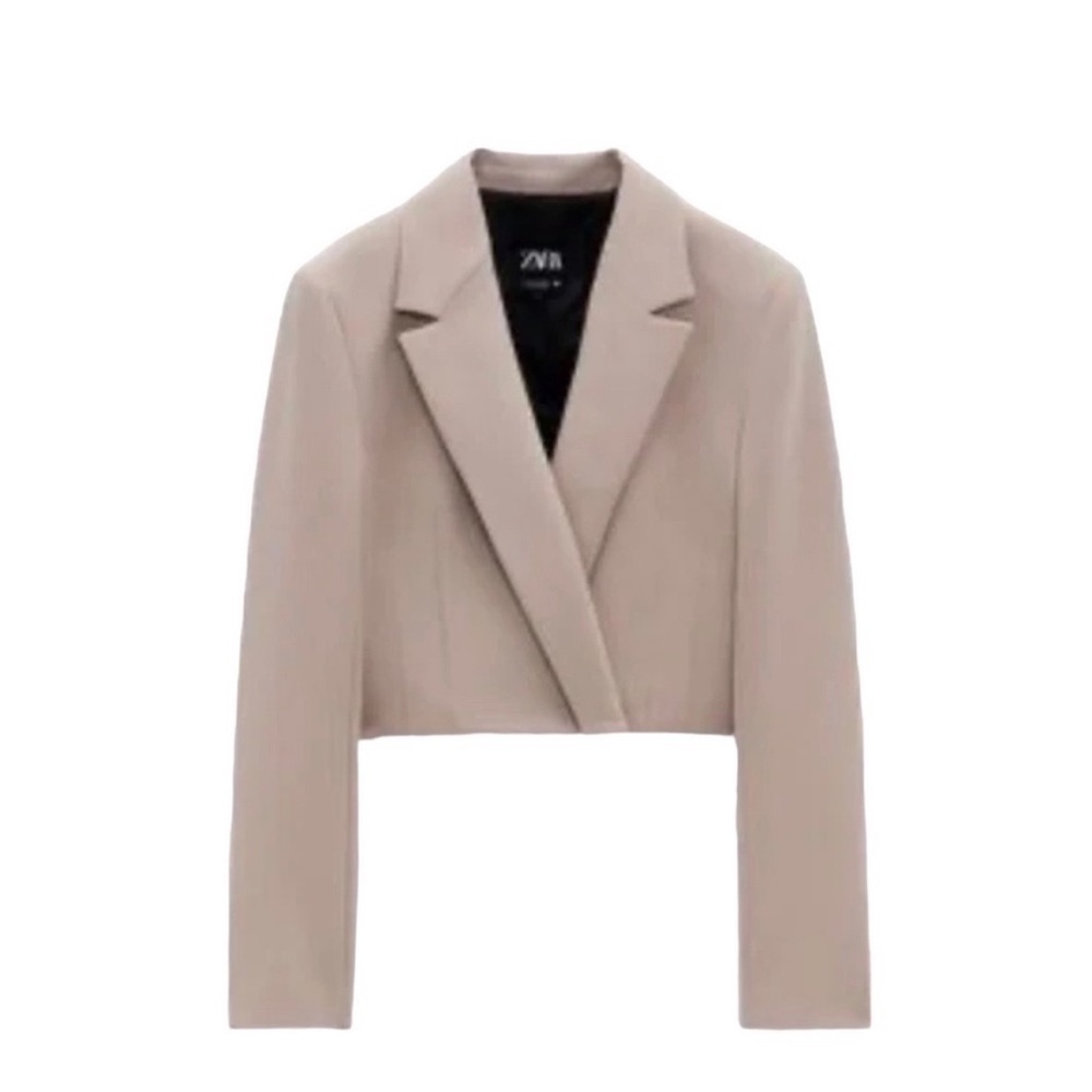 Zara Cropped Beige Blazer
